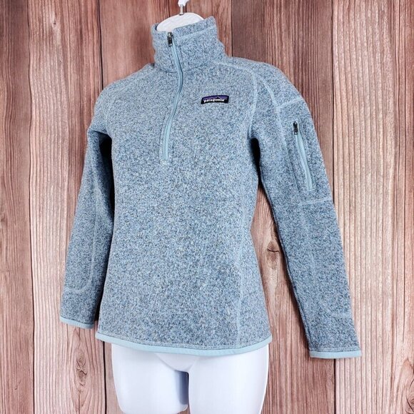 *READ* Patagonia Womens Size XXS Better Sweater 1/4 Zip Pullover Blue 25617 - Picture 2 of 15